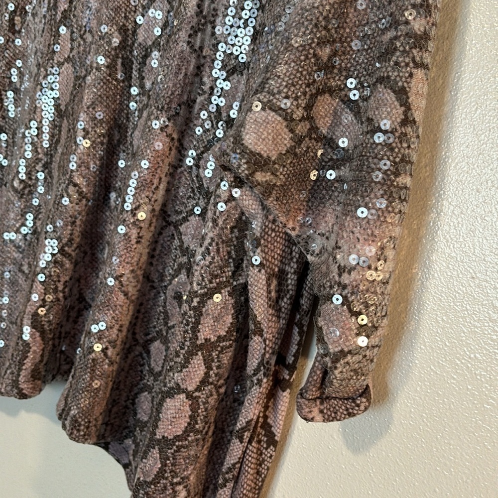 Michael Kors Python Reptile Print Sequin Top Crop… - image 4